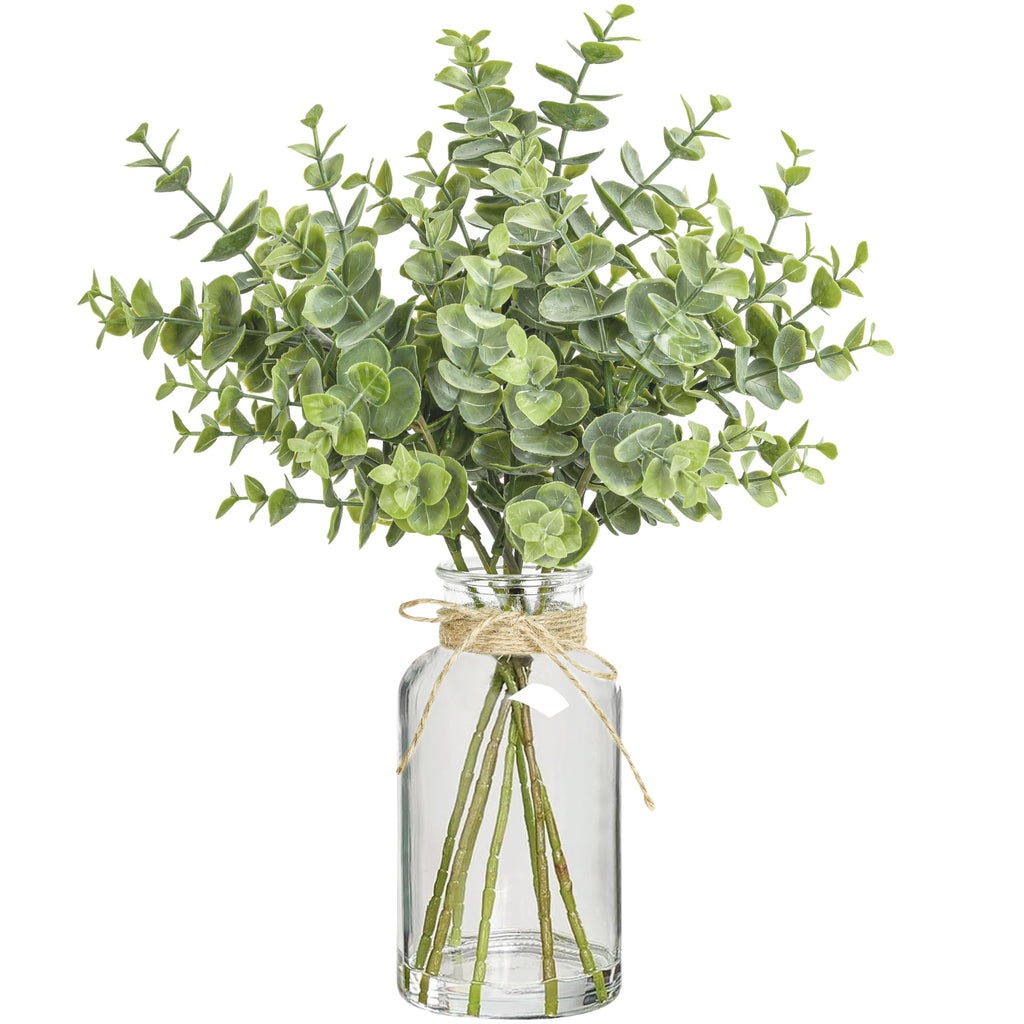 Farmhouse Glass Artificial Plant — 12"