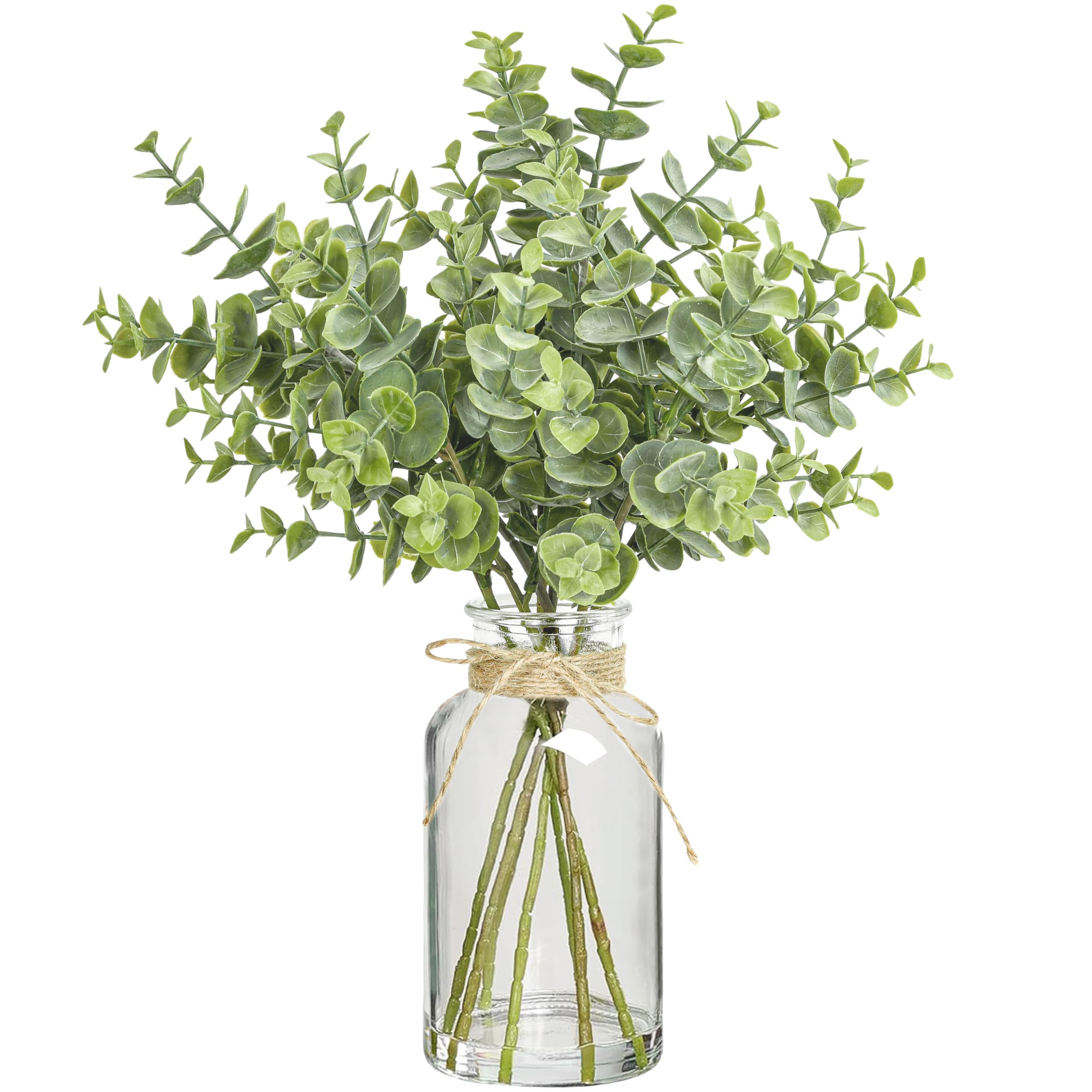 Farmhouse Glass Artificial Plant — 12"