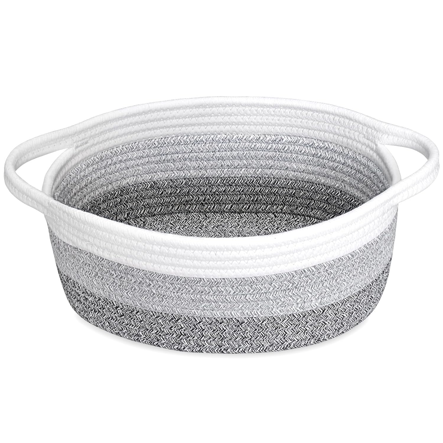 Boho Beige Storage Bin — 12" — 3 Color-Mixed Gray