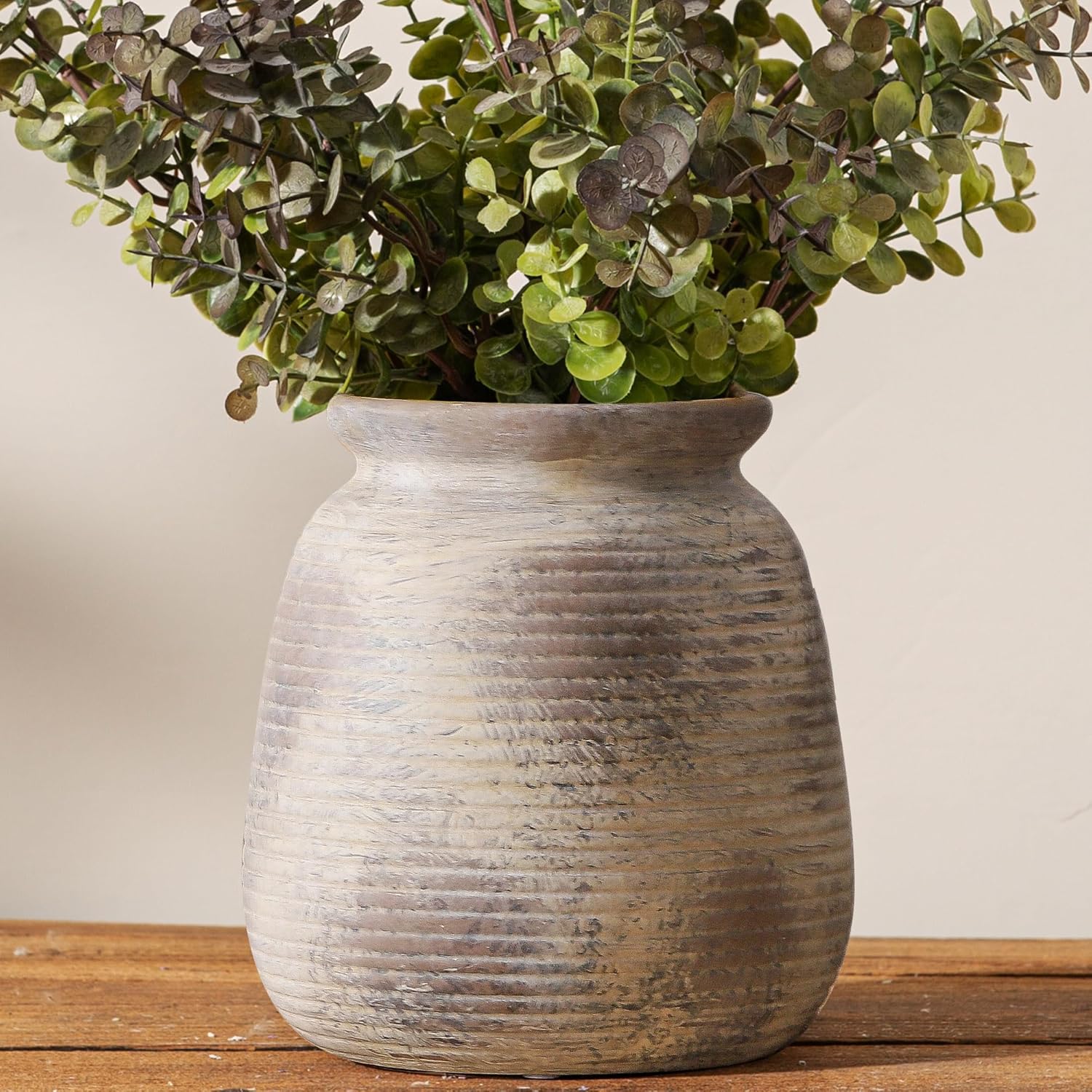 Farmhouse Black Flower Vase — 12.5" — 7.5“ H - Rustic