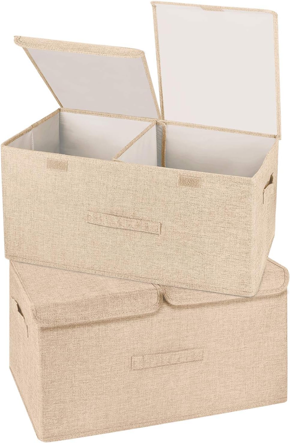Linen Beige Storage Bin — Khaki