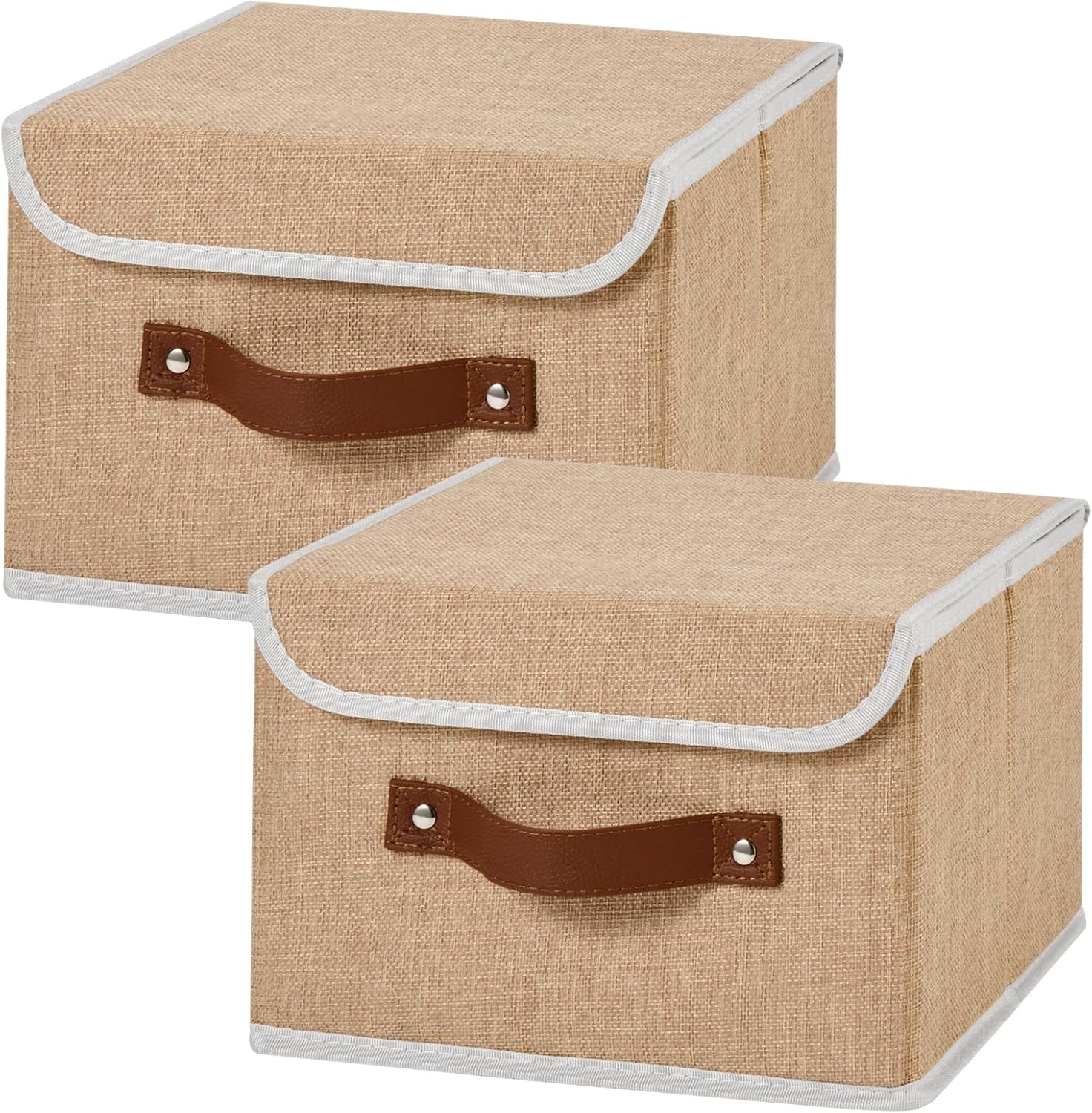 Linen Beige Storage Bin — Set of 1 — Small(set of 2)