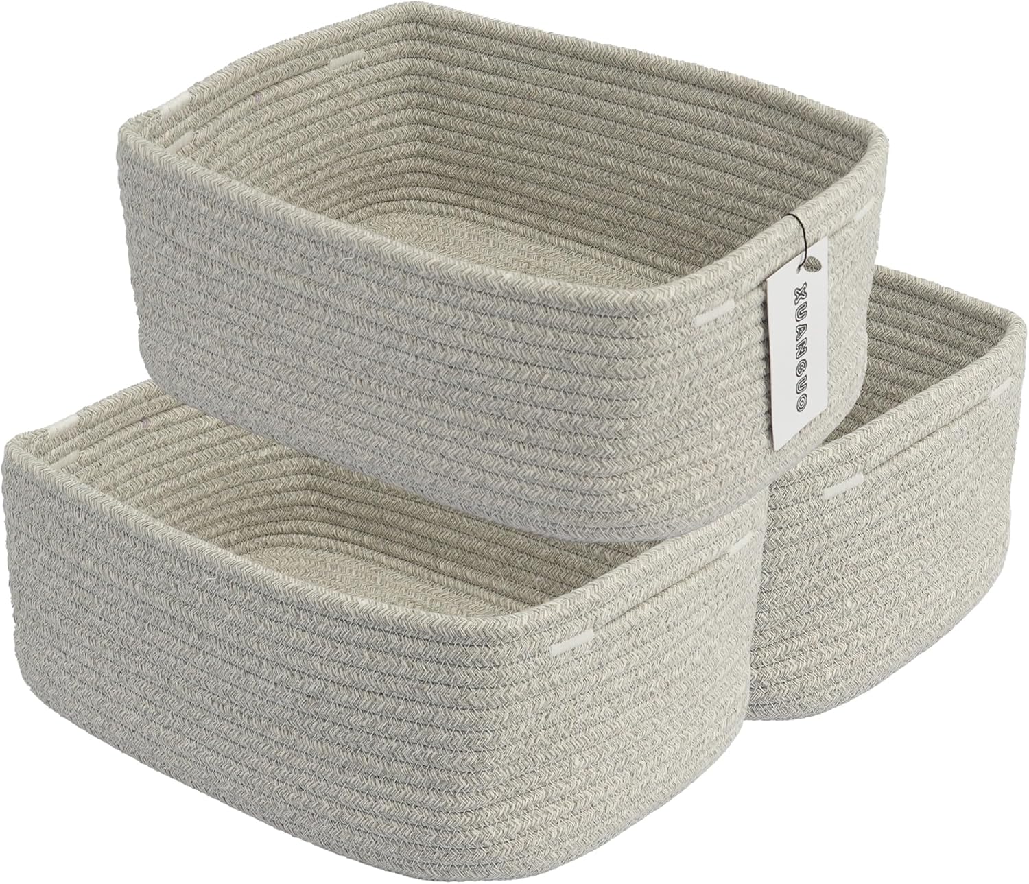 Boho Beige Storage Basket — grey