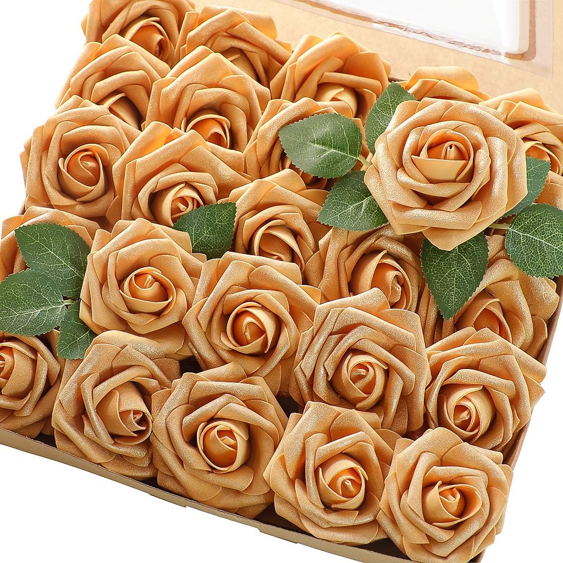 Beige Artificial Flowers — Gold