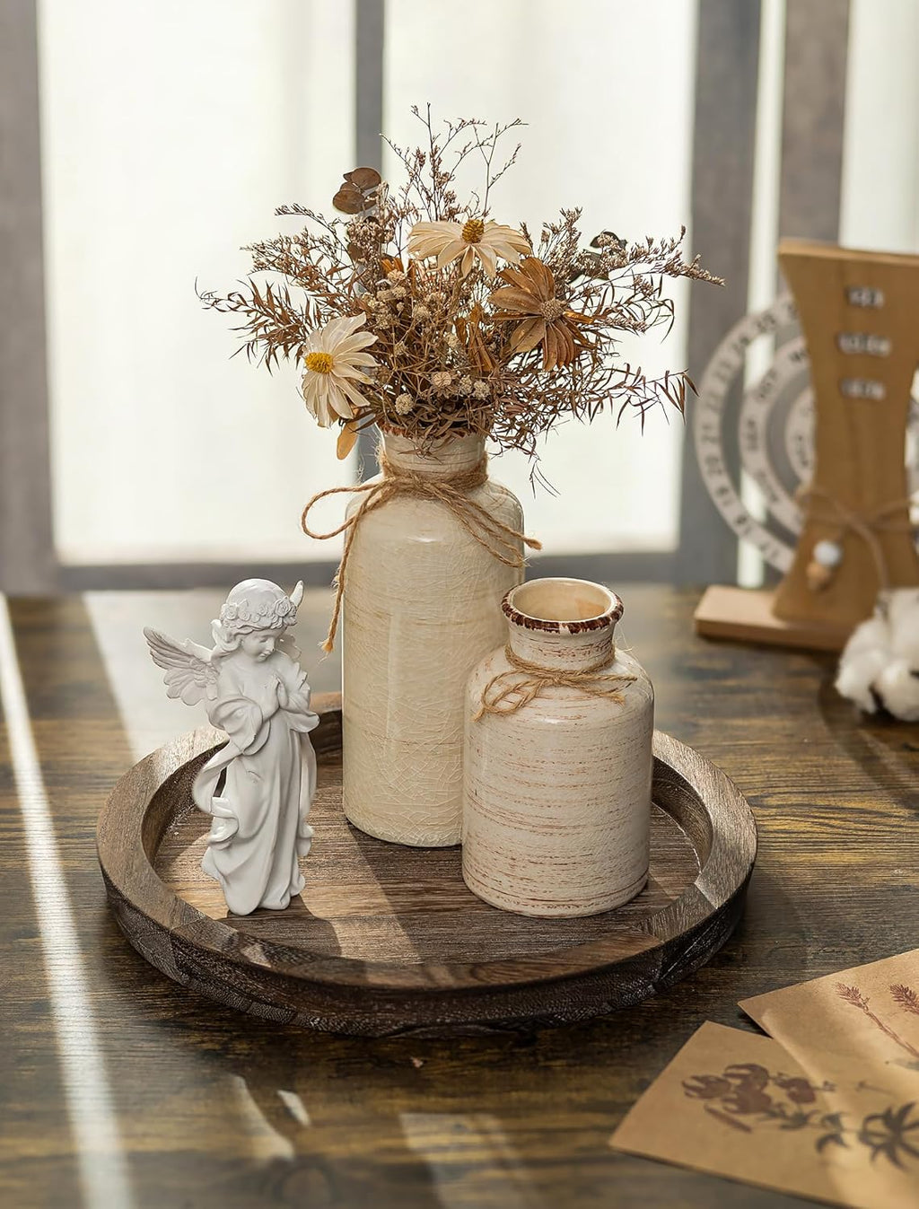 Round Farmhouse Black Candle - View 2