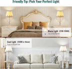 Dimmable Farmhouse White Nightstand Lamp — 22.8" - View 4