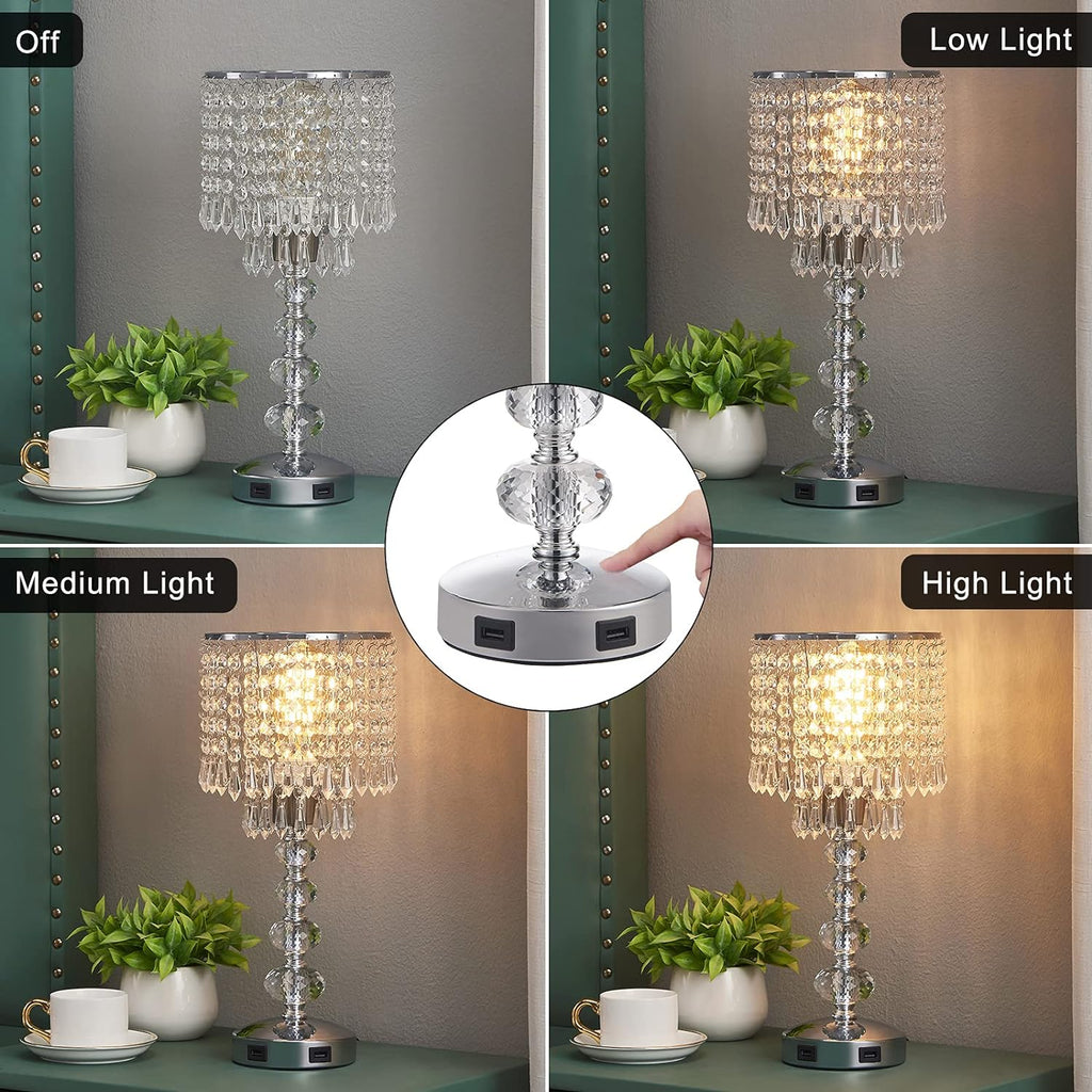 Dimmable Luxe Gold Bedside Lamp - View 4