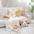 Embroidered Boho Blue Throw Pillow Cover — 18" - View 8
