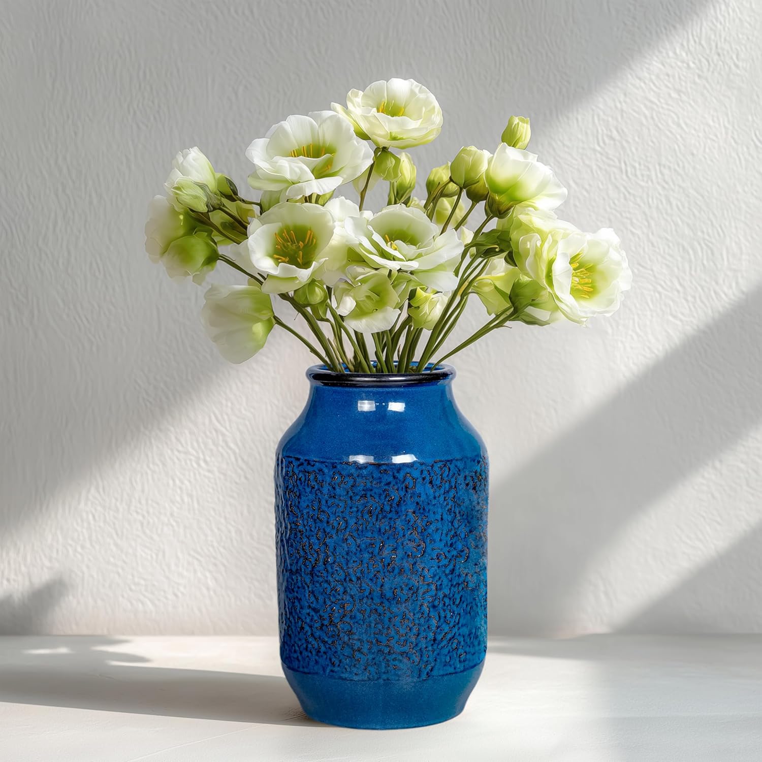Farmhouse Beige Decorative Vase — 9" — 9 Inch