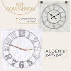 Farmhouse Wood Wall Clock — 24" - View 7