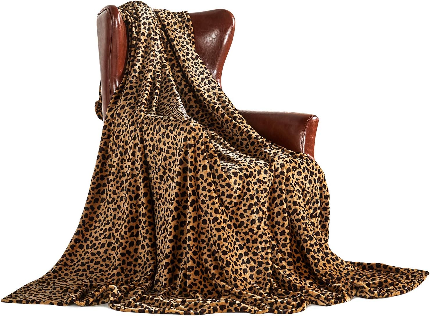 Oversized Beige Throw Pillow — 90" — Cheetah