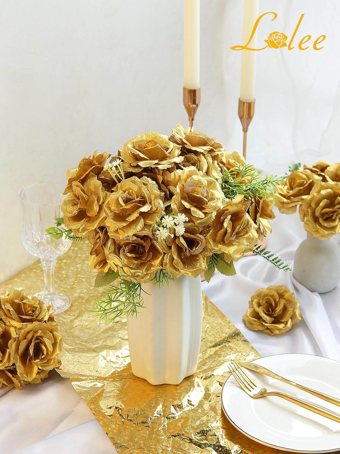 Luxe Black Artificial Flowers — 3.1" - View 5