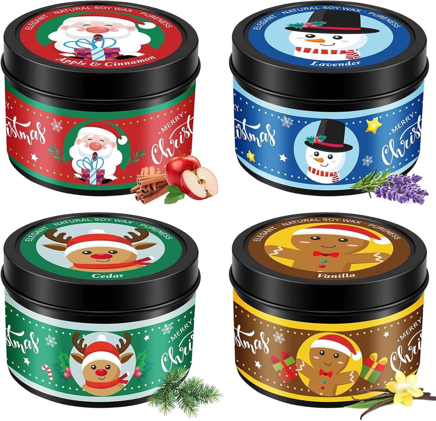 Green Scented Candle — Red
