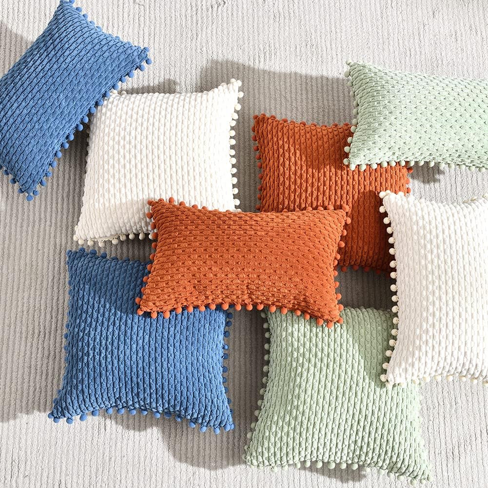 Boho Beige Throw Pillow Cover — 18" - View 8