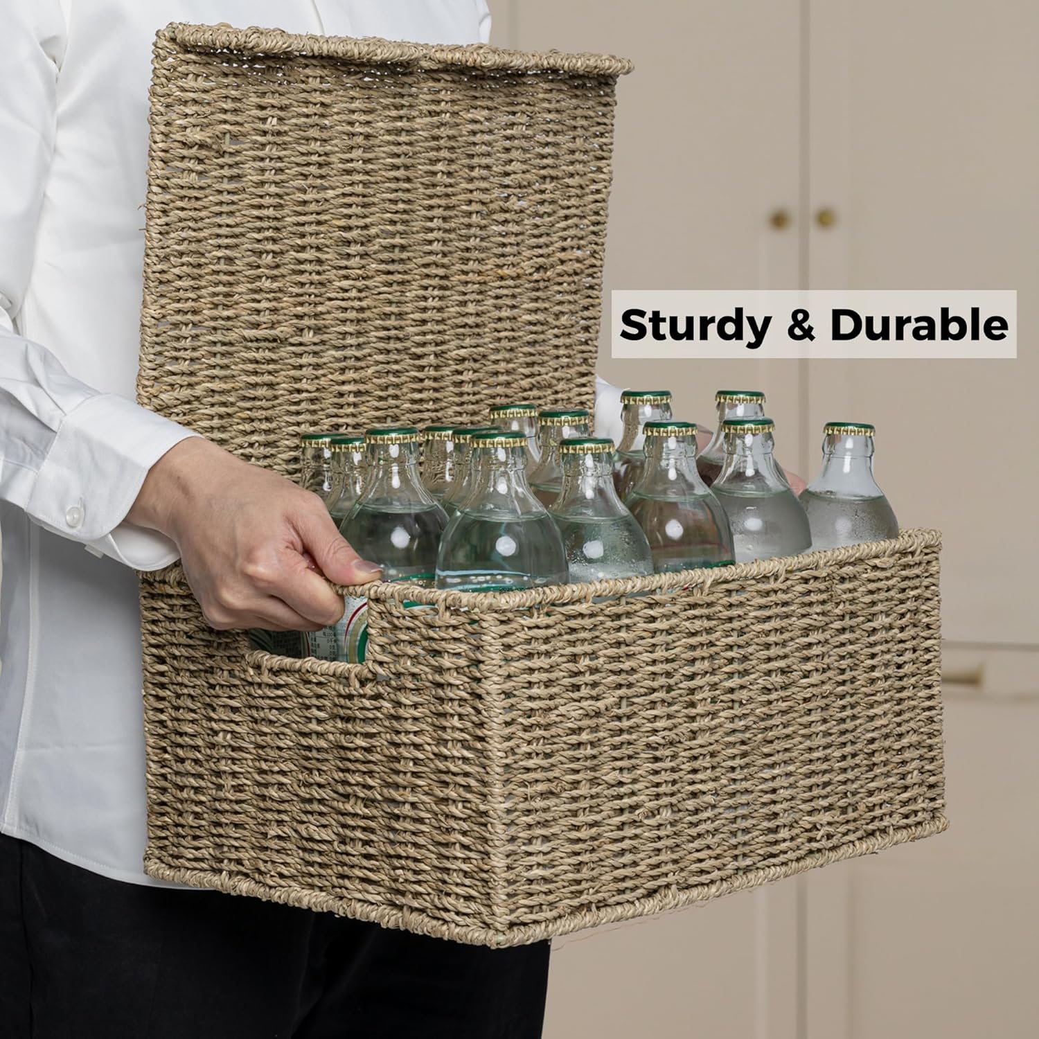 Beige Storage Basket — 15" - View 5