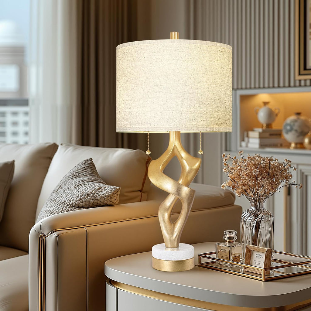 USB Luxe Stone Bedside Lamp — 26" - View 6
