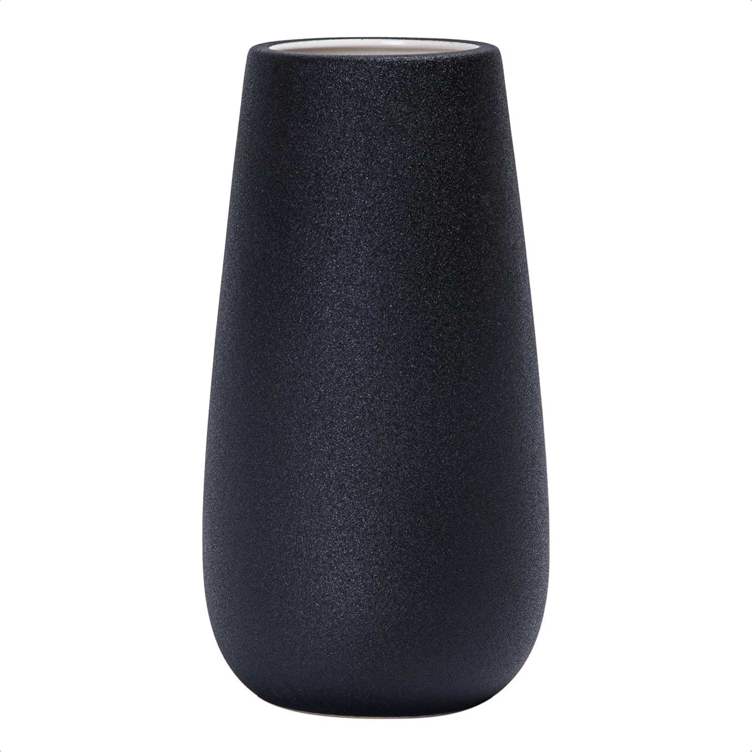 Oval Black Vase — 10" — 10 Inch