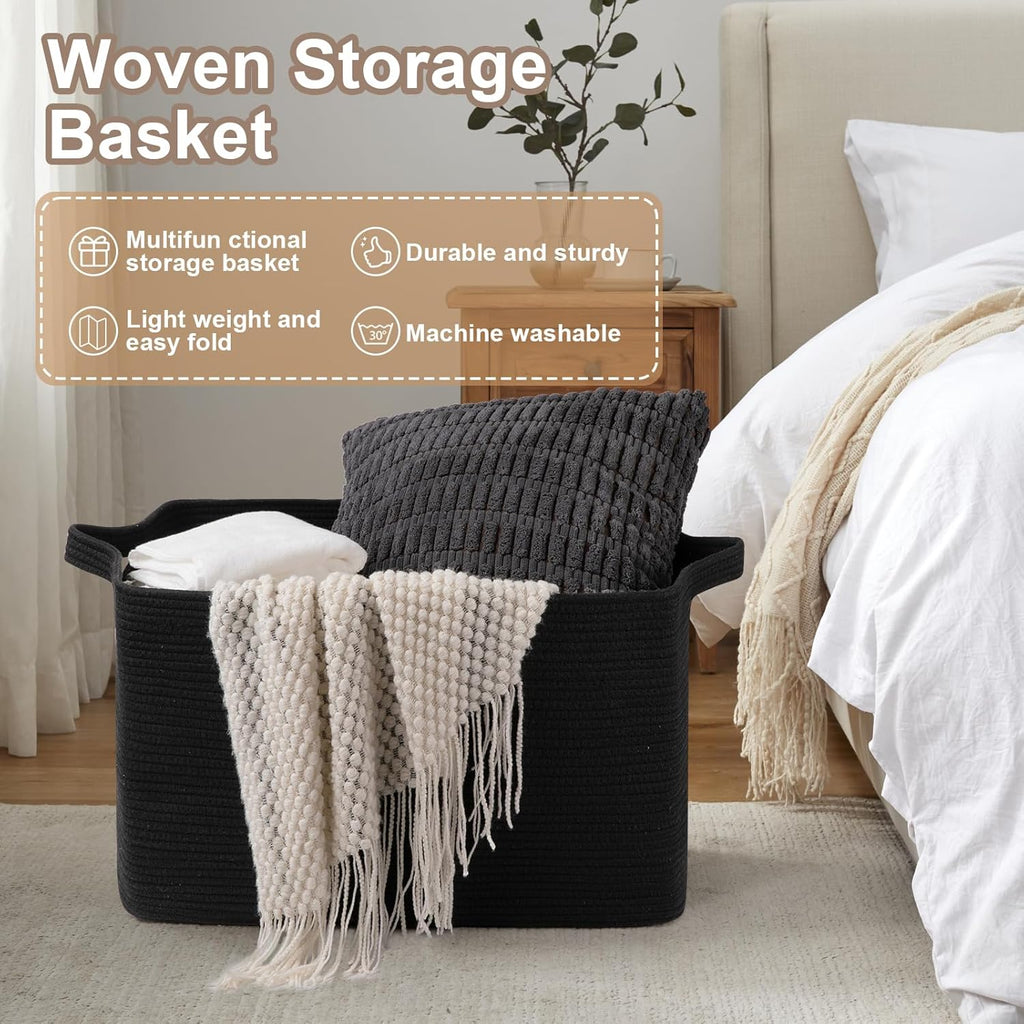 Boho Black Throw Pillow — 24" - View 7