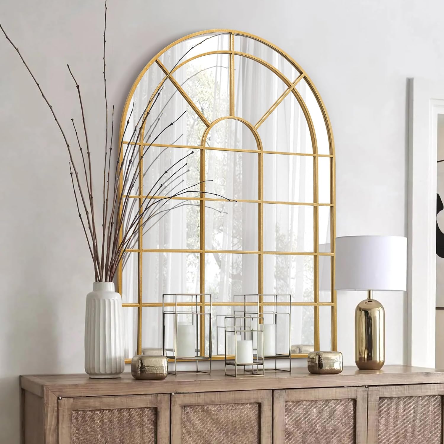 Luxe Black Wall Mirror — 40" — 42"L x 29"W