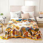 Boho Blue Throw Pillow — 60" - View 2