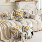 Tufted Boho Green Throw Pillow Cover — 18" - View 3