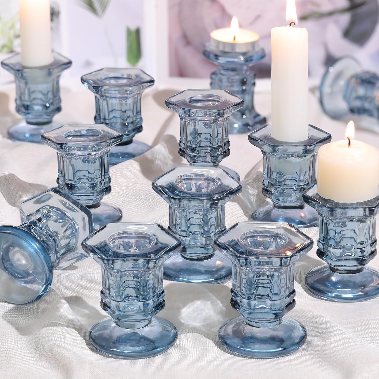 Luxe Blue Candle — Blue
