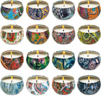 Soy Wax Black Scented Candle — Set of 16