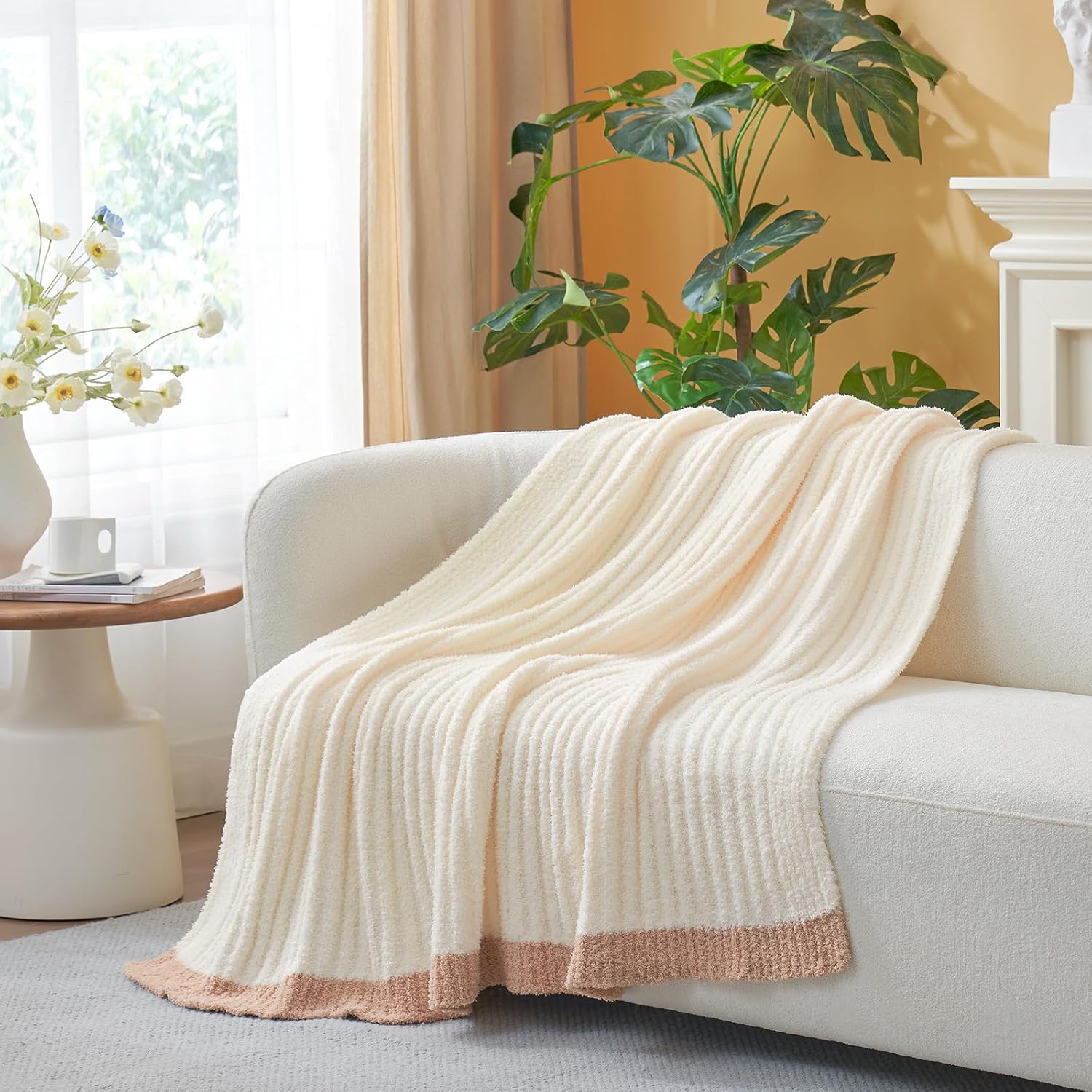 Beige Throw Pillow — 50" - View 3