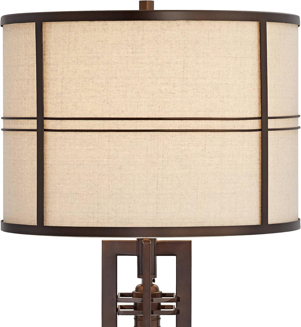 Mid-Century Brown Table Lamp — 28" - View 8