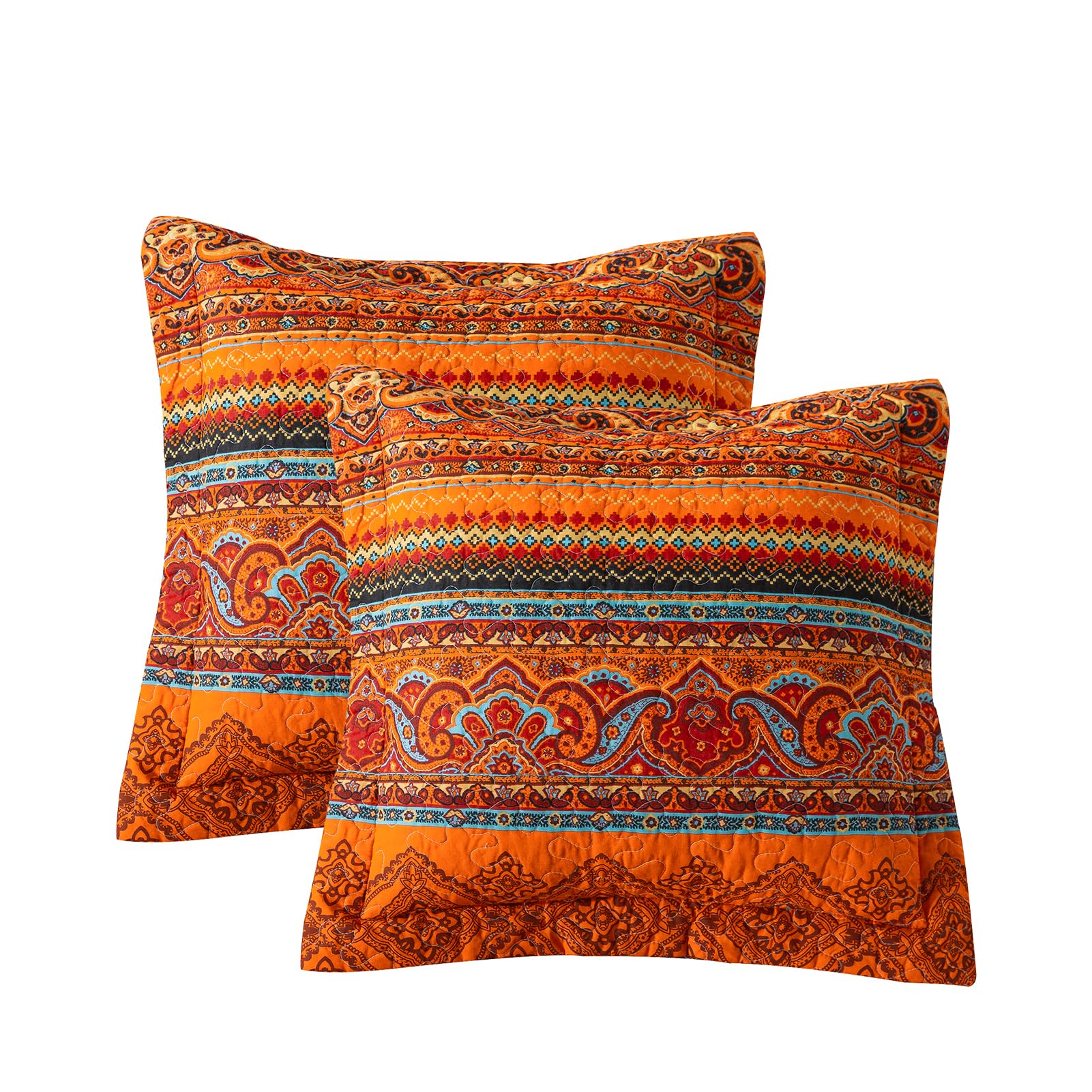 Boho Blue Throw Pillow Cover — 18"