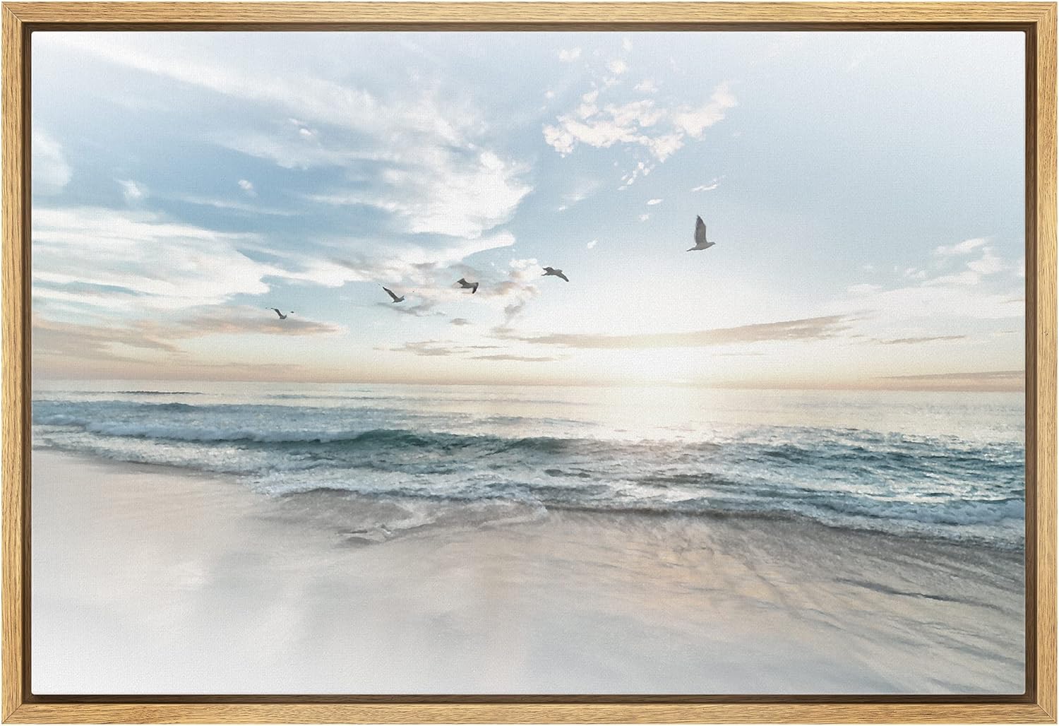 Framed Farmhouse Beige Wall Art — 16" — 36"L x 24"W