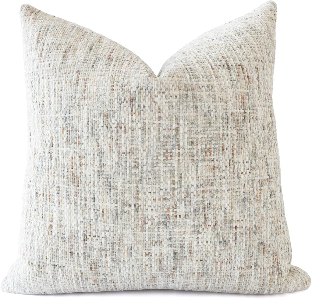 Chenille Boho Beige Throw Pillow Cover — 20" — Neutral