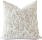 Chenille Boho Beige Throw Pillow Cover — 20" — Neutral