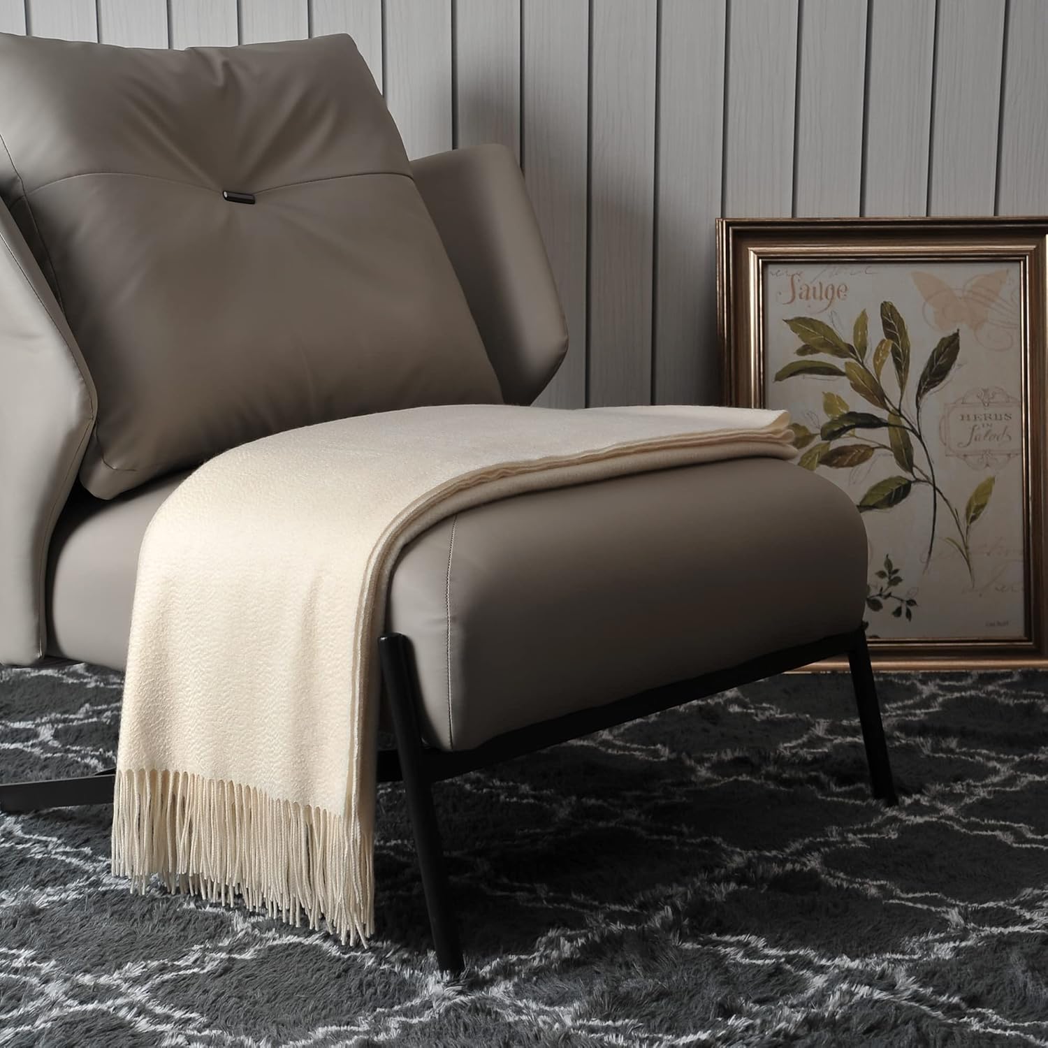 Beige Throw Pillow - View 2