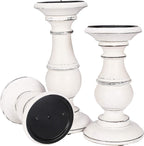Antique Farmhouse Grey Pillar Candle — 10" - View 4