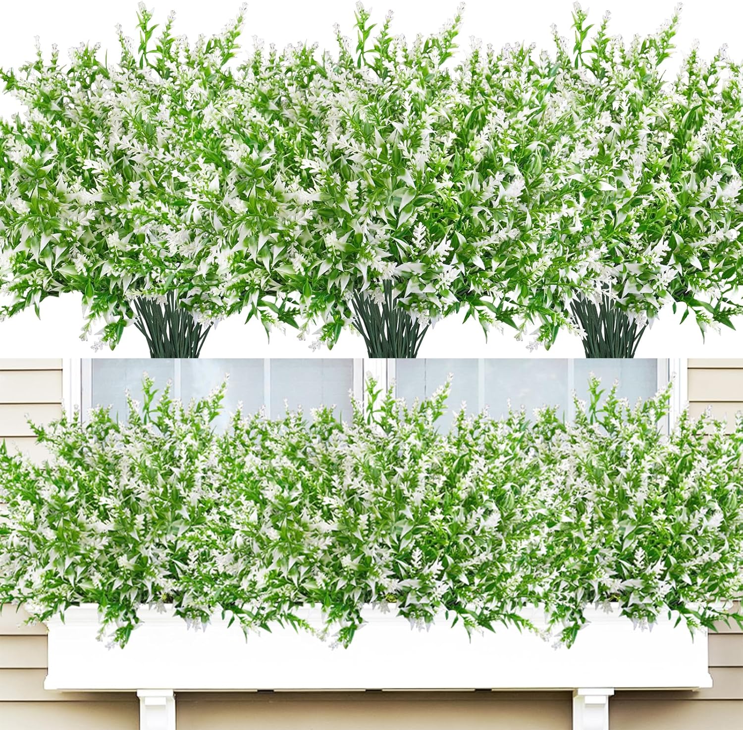 Pink Faux Plant — White