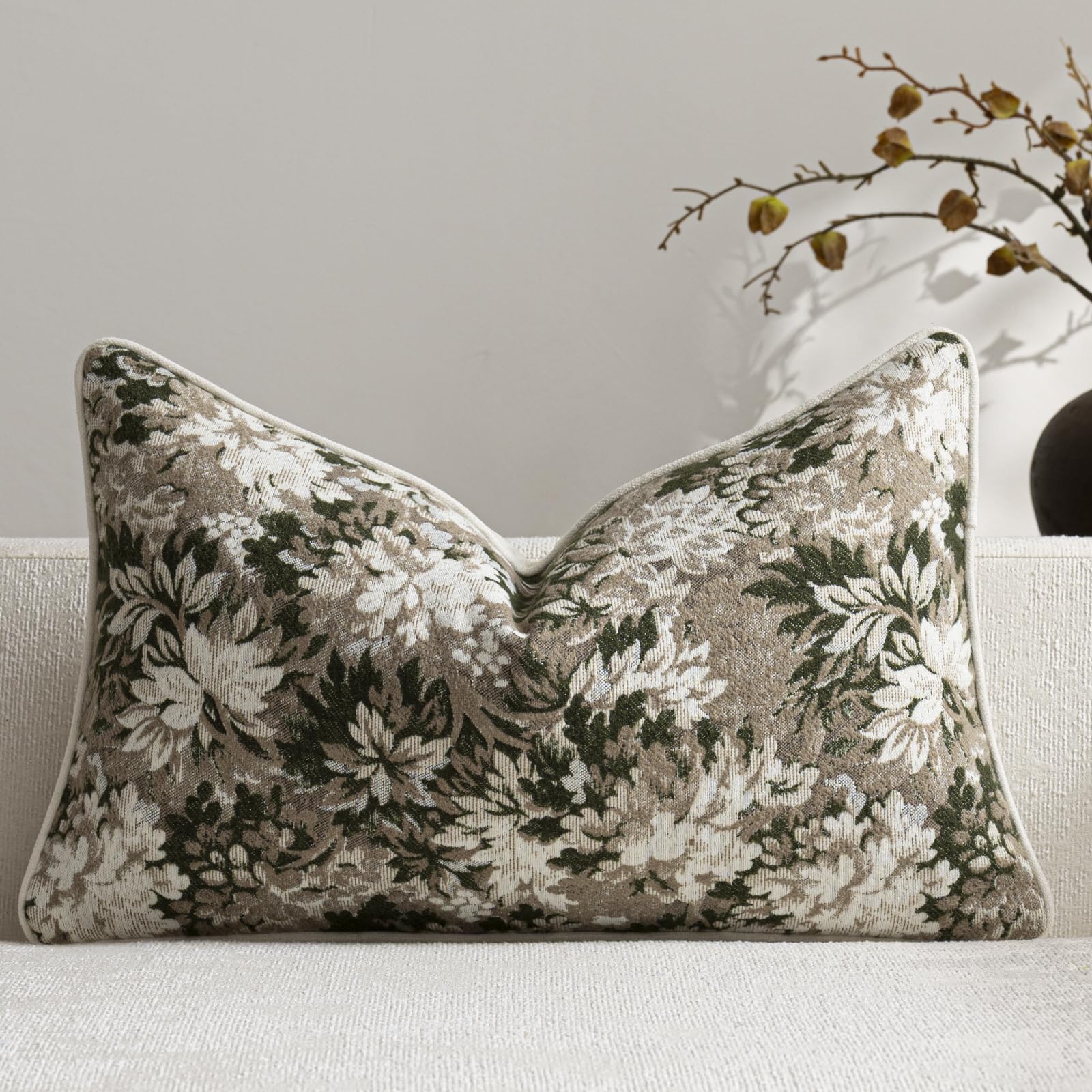 Chenille Boho Beige Pillow Cover — 20"