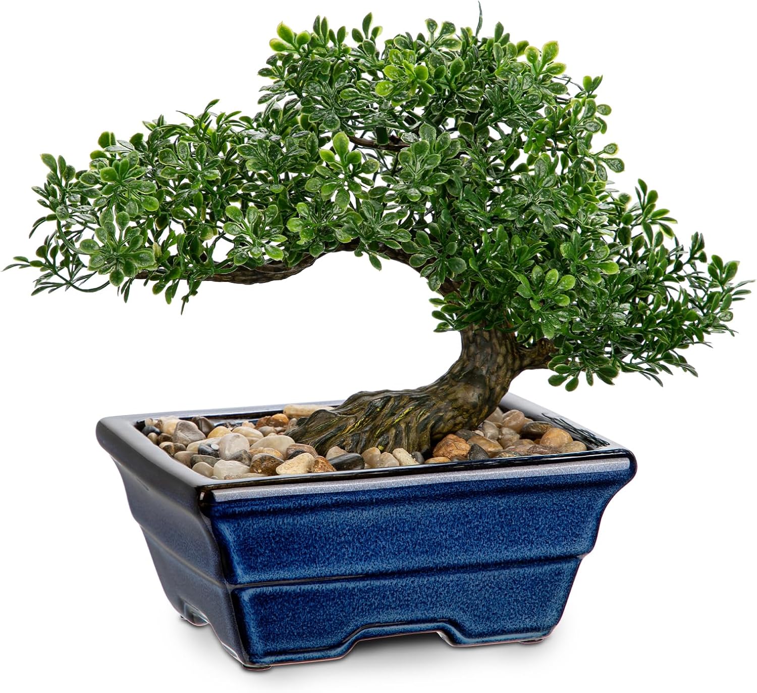 Farmhouse Ceramic Faux Plant — Ficus- glaze basin