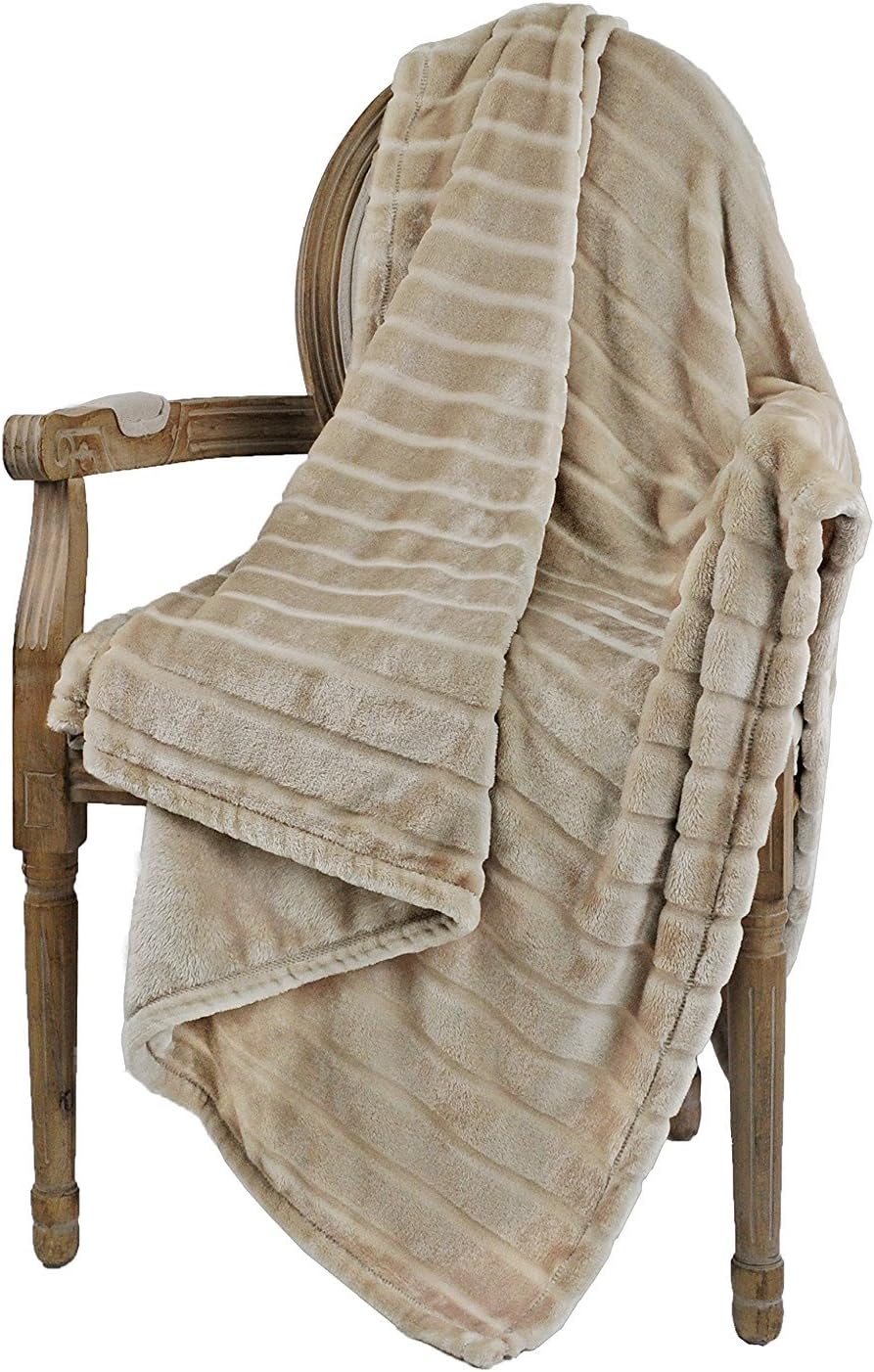 Luxe Beige Throw Pillow — 50" — 50 in x 60 in