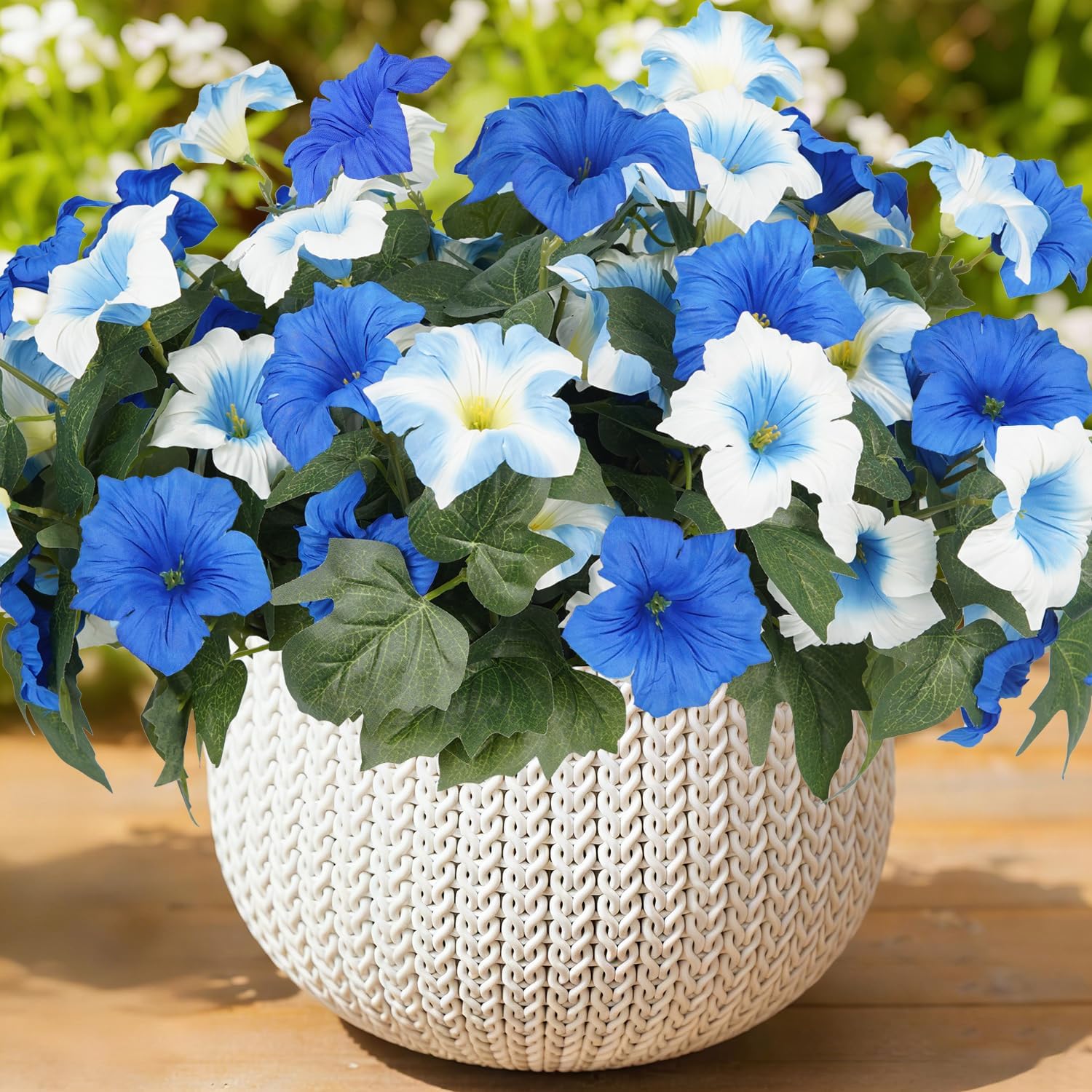 Blue Artificial Flowers — Blue-white
