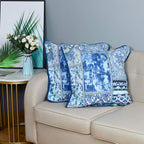 Boho Blue Throw Pillow Cover — 18" - View 7