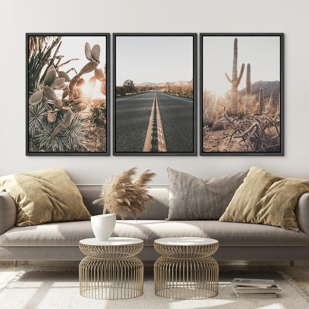 Framed Modern Fabric Wall Art — 16" - View 3
