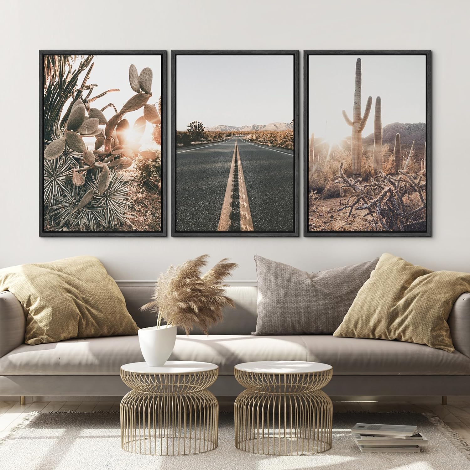 Framed Modern Fabric Wall Art — 16" - View 3