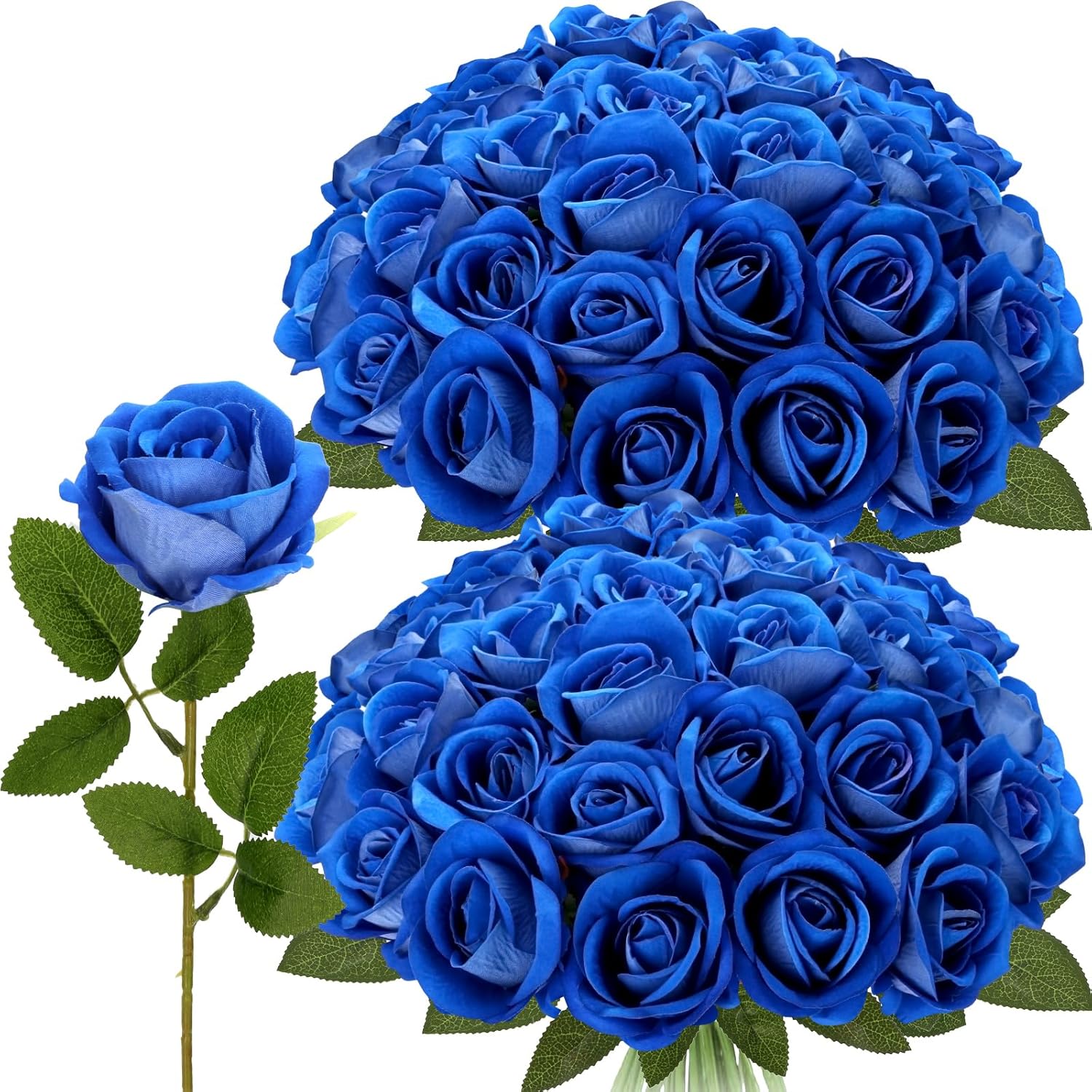 Black Artificial Flowers — Blue