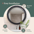 Luxe Glass Round Mirror — 33" - View 5