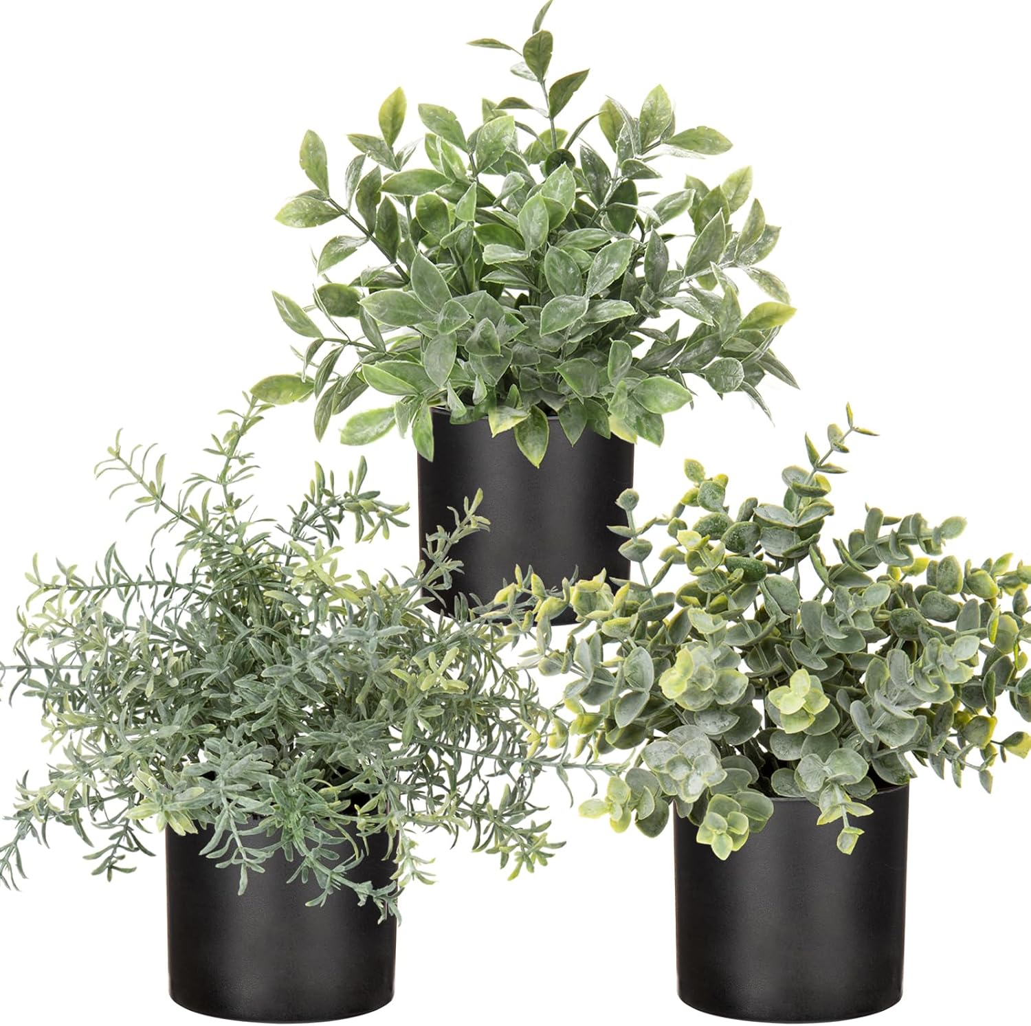 Farmhouse Ceramic Faux Plant — Plastic Pot #02