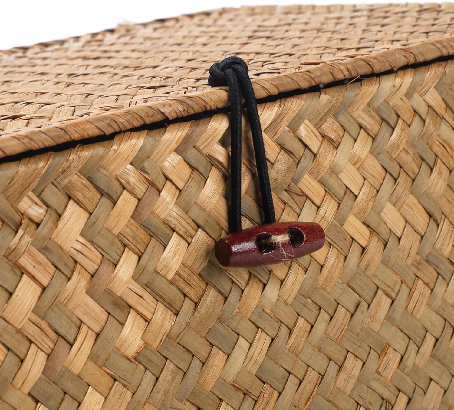 Boho Beige Woven Basket - View 2