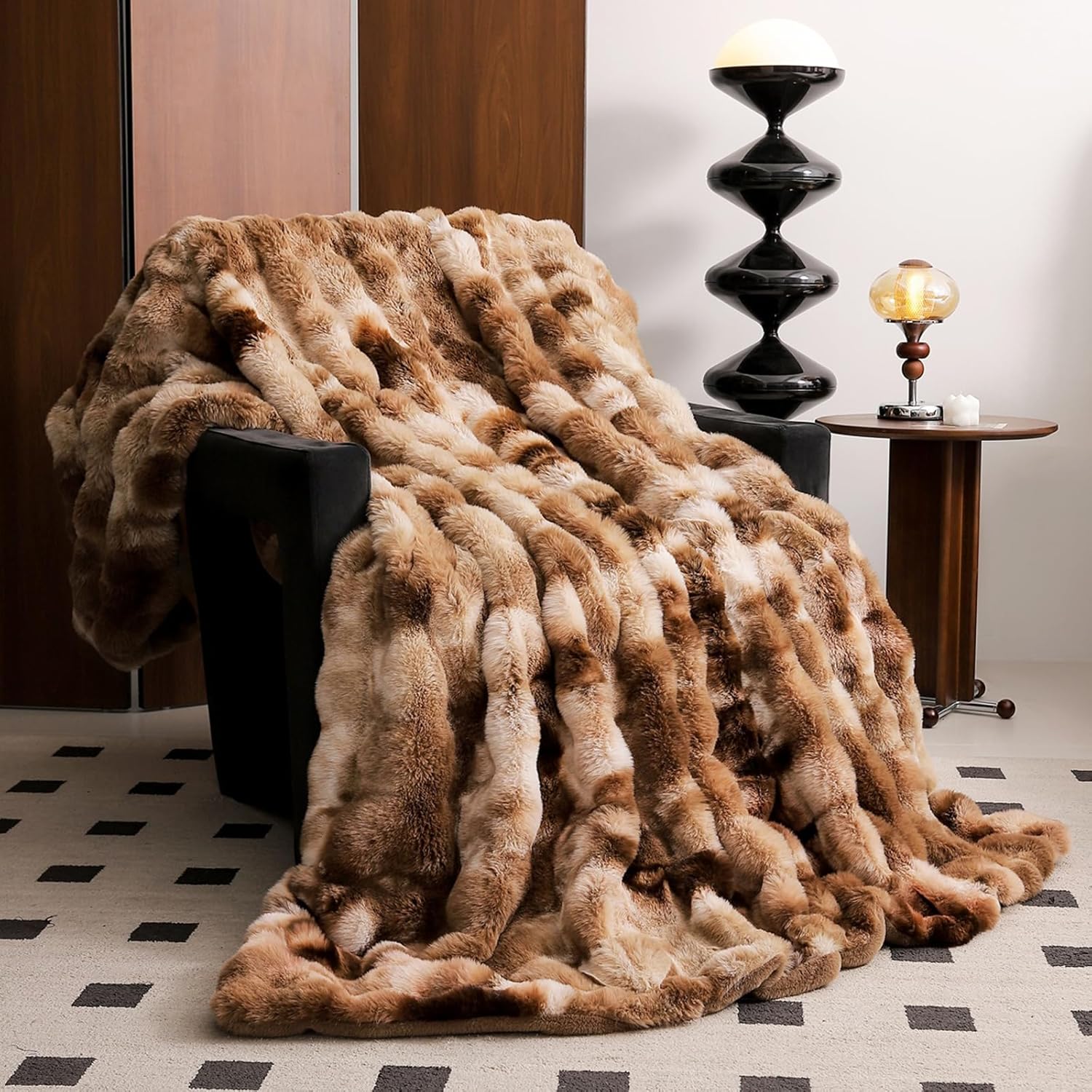 Beige Throw Pillow — 51" — 51''x63''