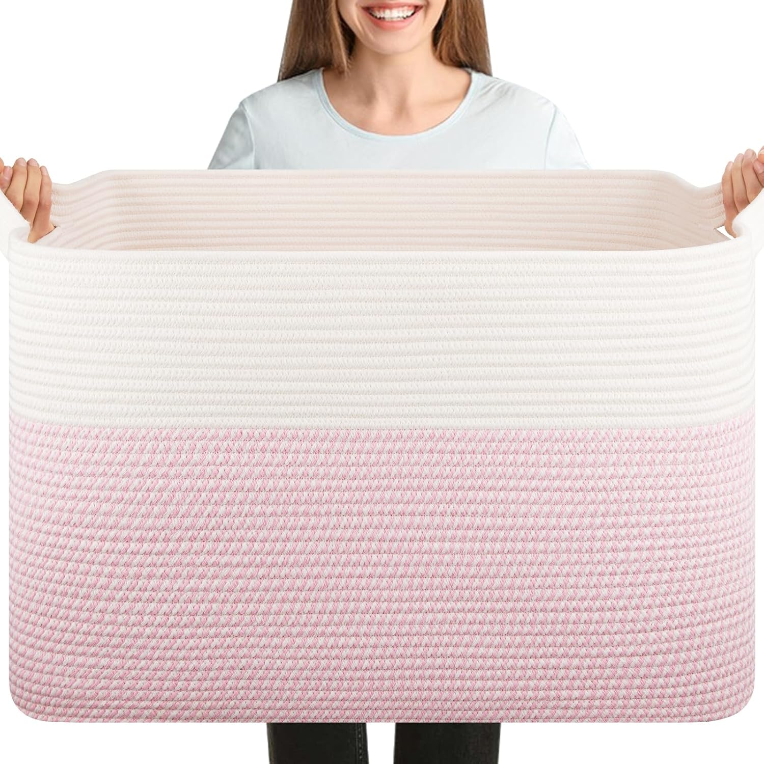 Boho Black Throw Pillow — 25" — Pink & White