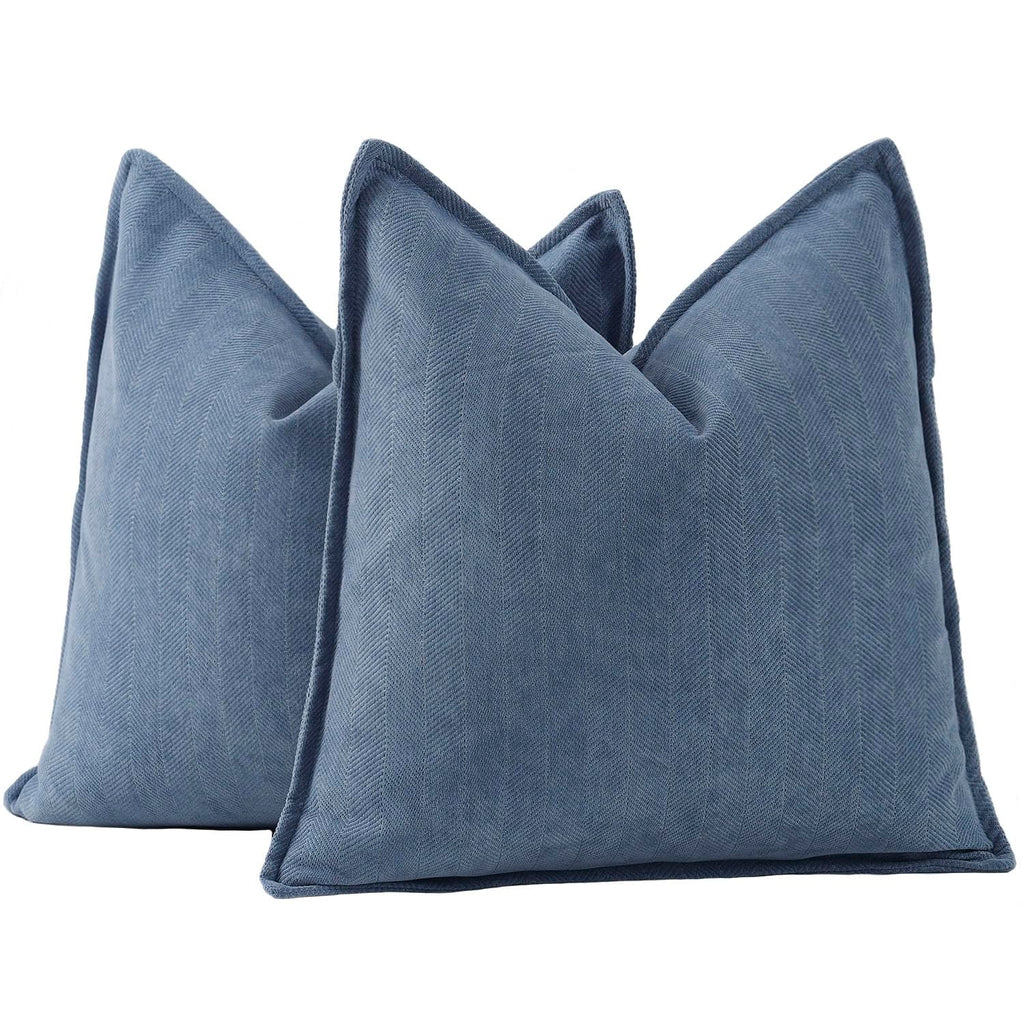 Chenille Boho Beige Throw Pillow Cover — 20"